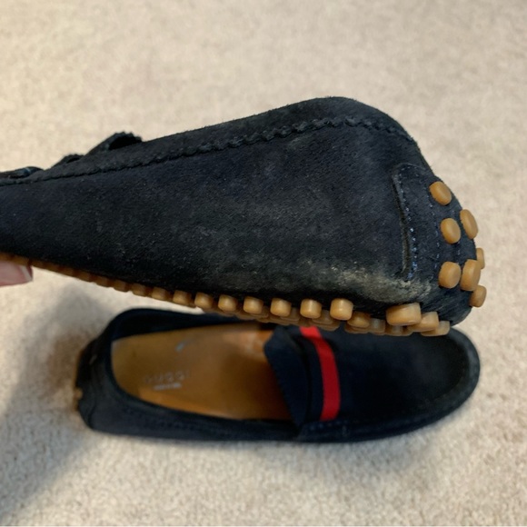 Gucci moccasins drivers loafers blue/red women’s size 38 1/2 - Picture 14 of 16